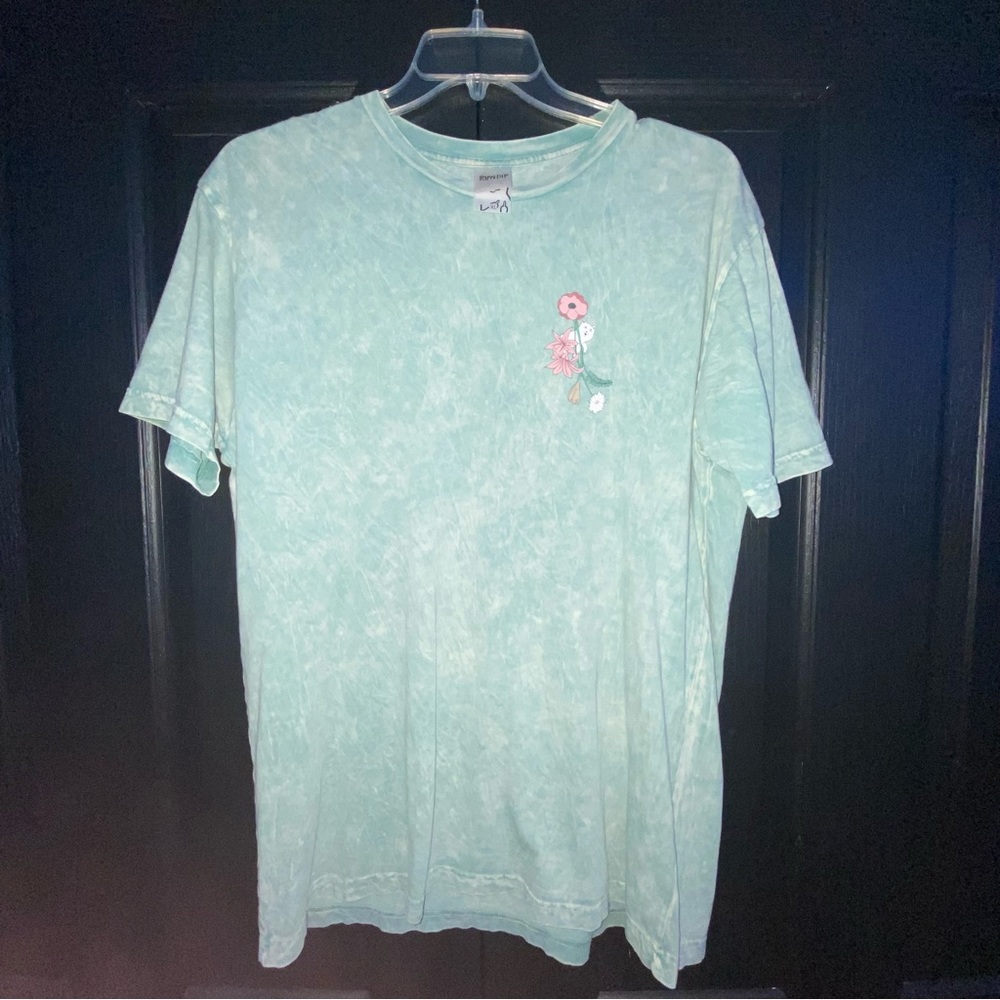 ripndip mens xl mint green stone with floral design on back